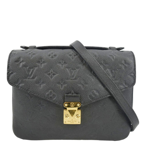 LOUIS VUITTON Metis Pochette Empreinte Leather Crossbody Bag Black