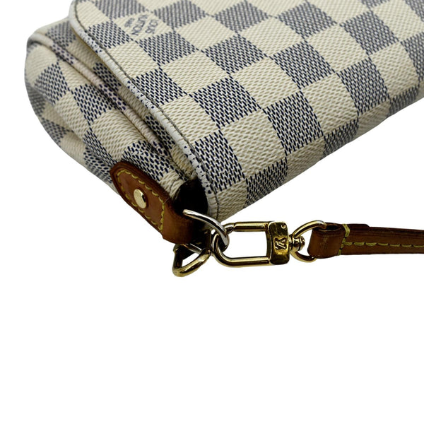 LOUIS VUITTON Favorite MM Damier Azur Crossbody Bag White