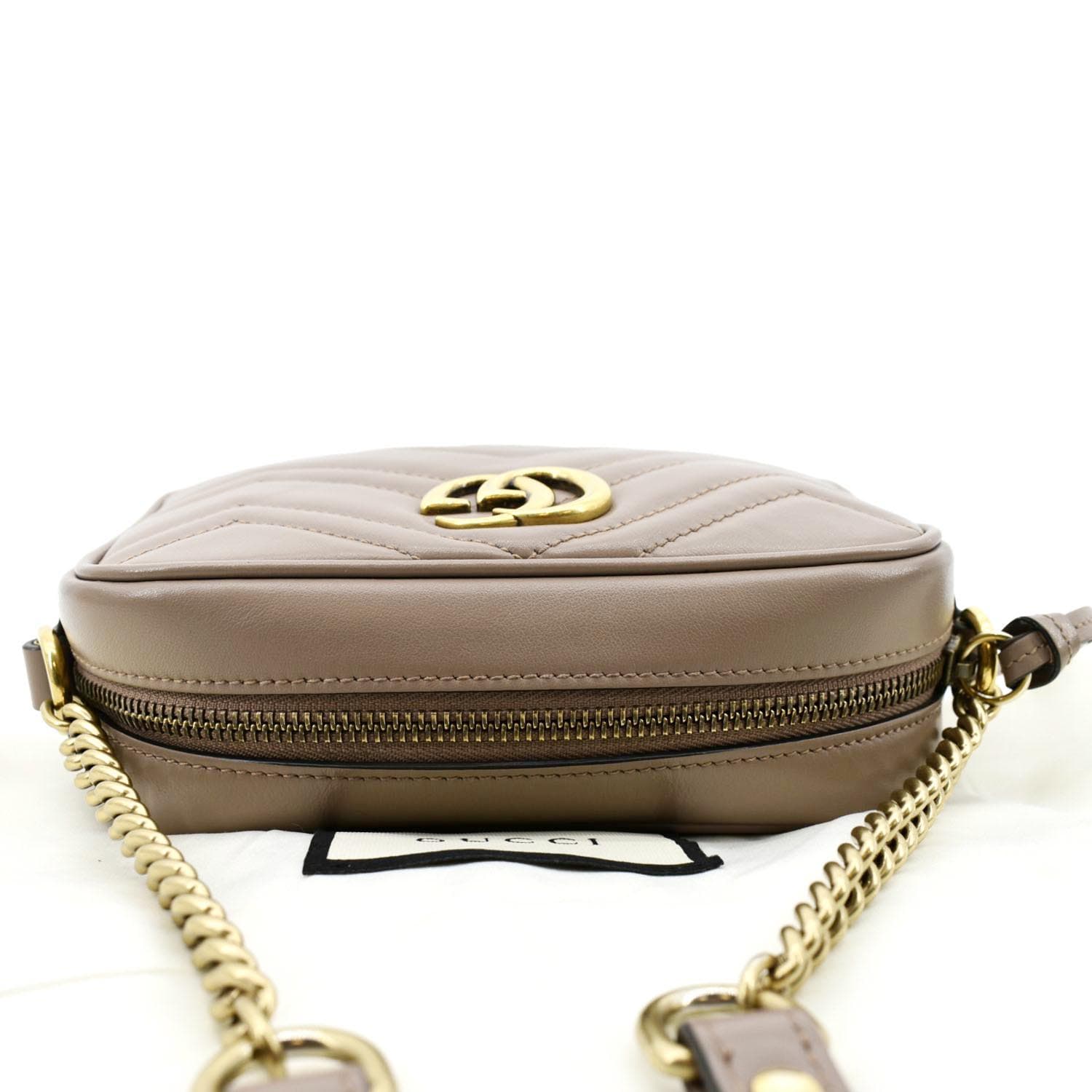 GG Marmont Mini Crossbody Bag in Beige - Gucci