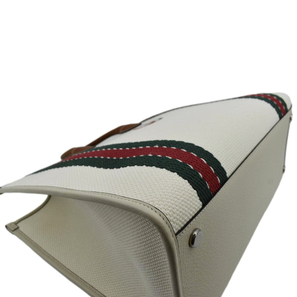 GUCCI GG Interlocking Canvas Web Shoulder Bag White 701733