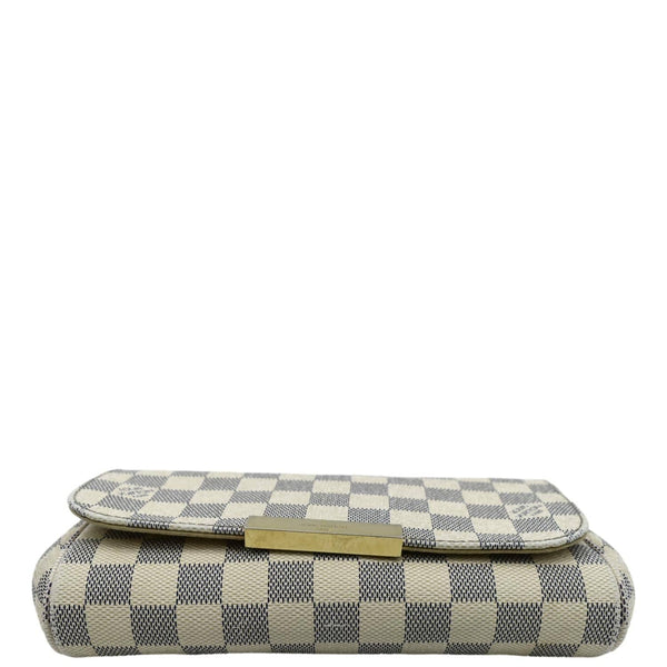 LOUIS VUITTON Favorite MM Damier Azur Crossbody Bag White