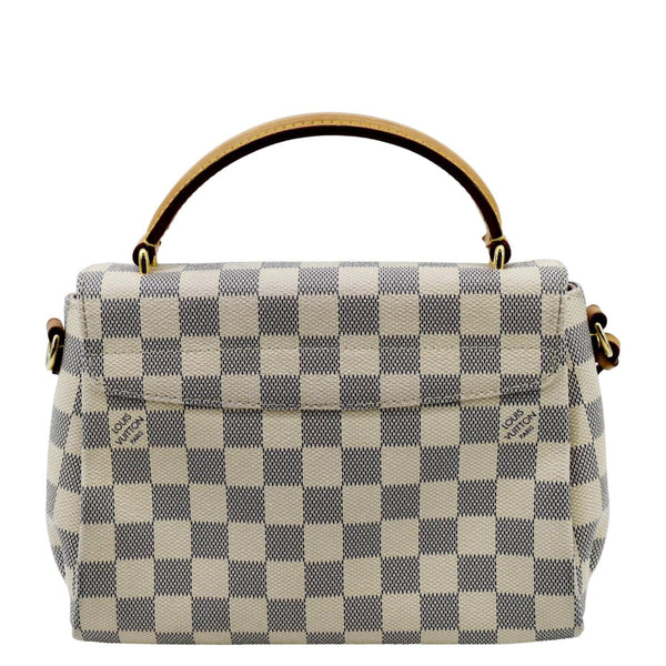 LOUIS VUITTON Croisette Damier Azur Satchel Crossbody Bag White