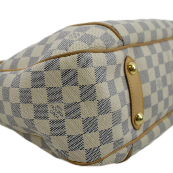 LOUIS VUITTON Galliera PM Damier Azur Shoulder Hobo Bag White