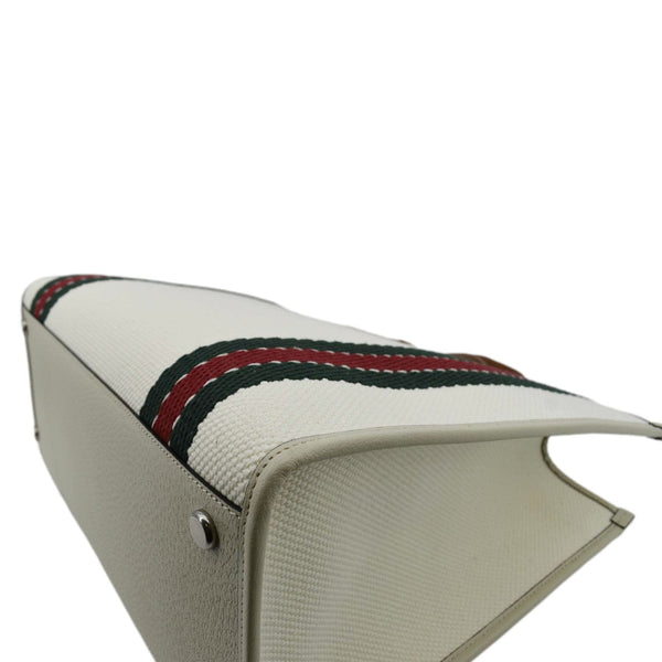 GUCCI GG Interlocking Canvas Web Shoulder Bag White 701733