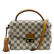 LOUIS VUITTON Croisette Damier Azur Satchel Crossbody Bag White