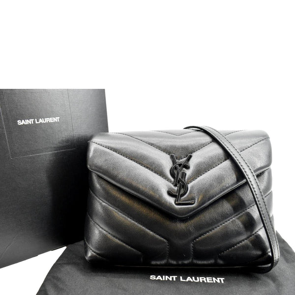 Yves Saint Laurent Toy Matelasse Leather Crossbody Bag in Black Color
