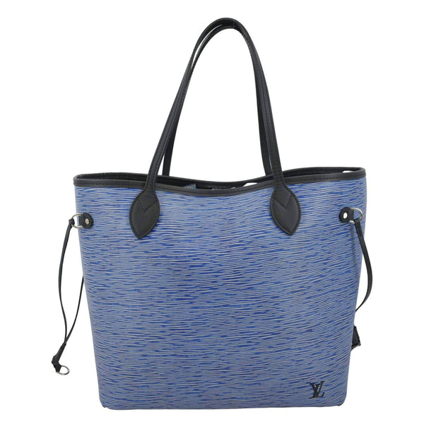 LOUIS VUITTON Neverfull Epi Leather Tote Shoulder Bag Denim Blue