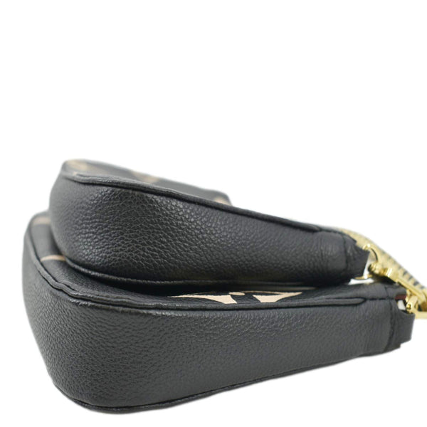 LOUIS VUITTON Multi Pochette Accessoires Bicolor Monogram Empreinte Crossbody Bag Black