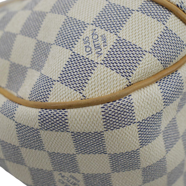 LOUIS VUITTON Galliera PM Damier Azur Shoulder Hobo Bag White