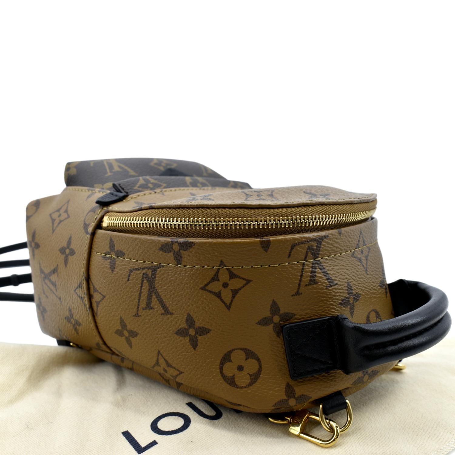 camo louis vuitton backpack palm springs LOUIS VUITTON Palm Springs Mini Monogram Reverse Canvas Backpack Bag B