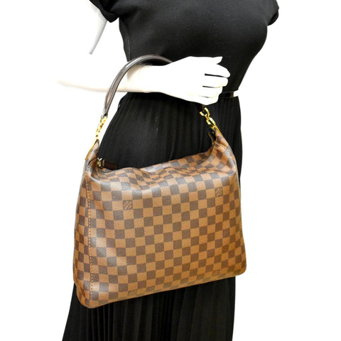 LOUIS VUITTON Portobello PM Damier Ebene Shoulder Bag Brown