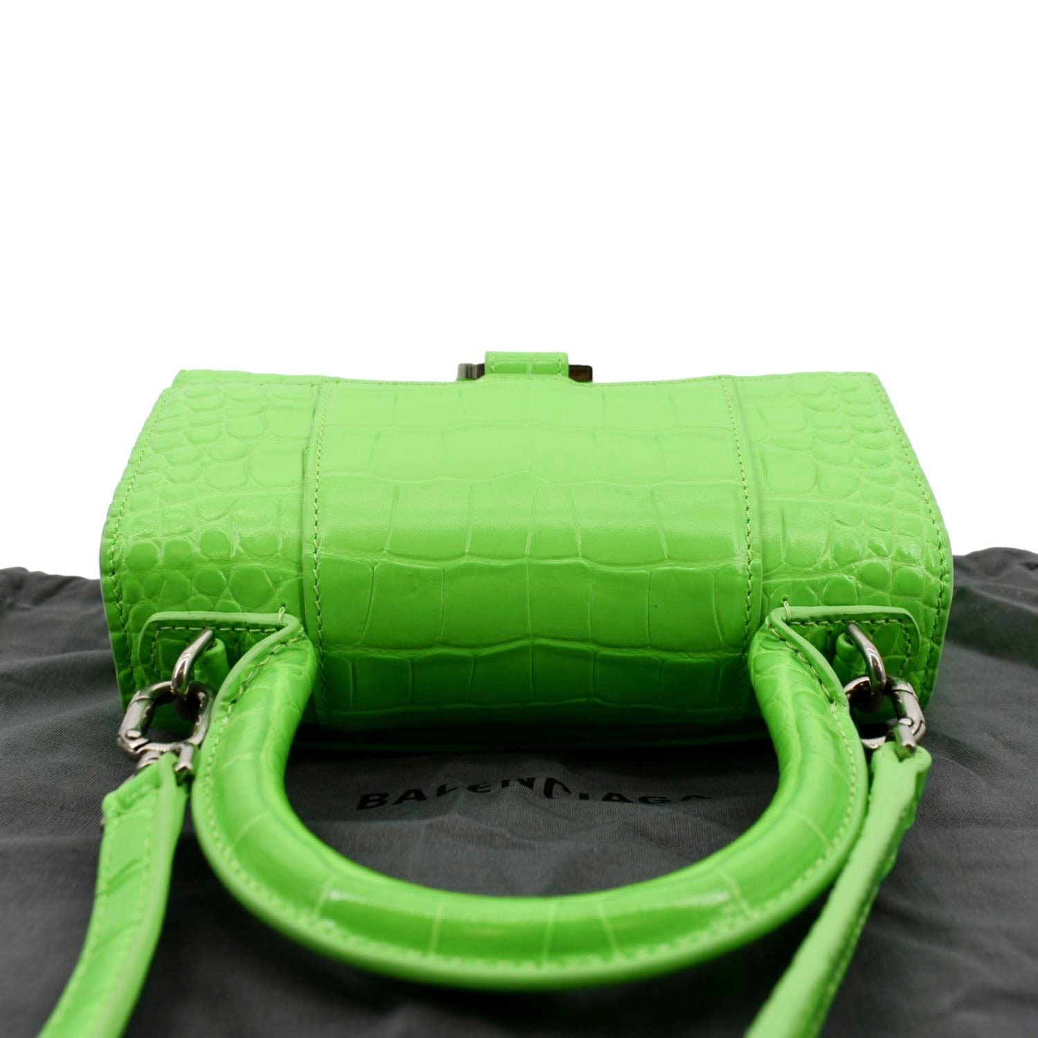 Balenciaga Hourglass Small Top Handle Bag - Green