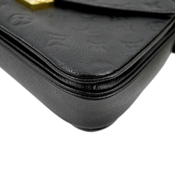 LOUIS VUITTON Metis Pochette Empreinte Leather Crossbody Bag Black