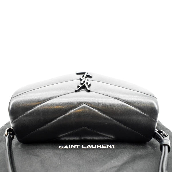 Yves Saint Laurent Toy Matelasse Leather Crossbody Bag in Black Color - Top