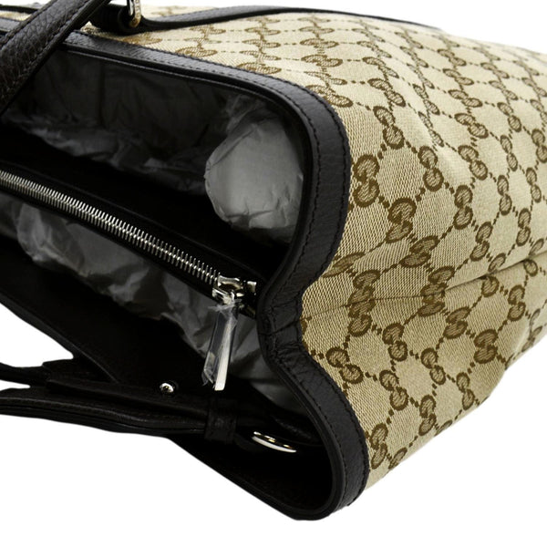 GUCCI GG Supreme Canvas Shopping Tote Bag Beige 449169