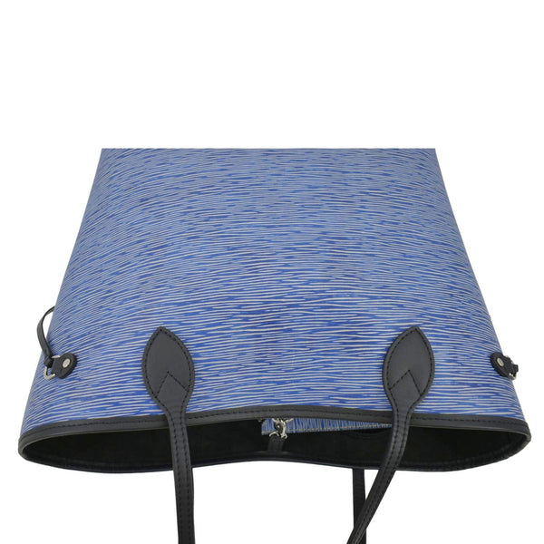 LOUIS VUITTON Neverfull Epi Leather Tote Shoulder Bag Denim Blue