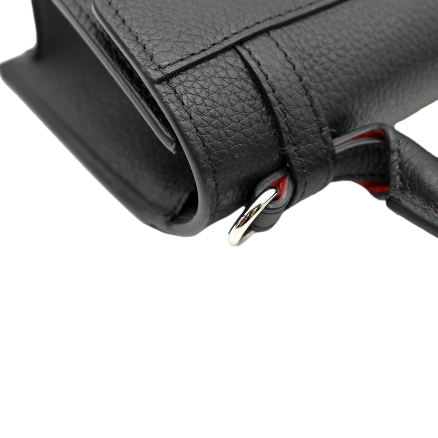 CHRISTIAN LOUBOUTIN Elisa Leather Top Handle Satchel Bag Black