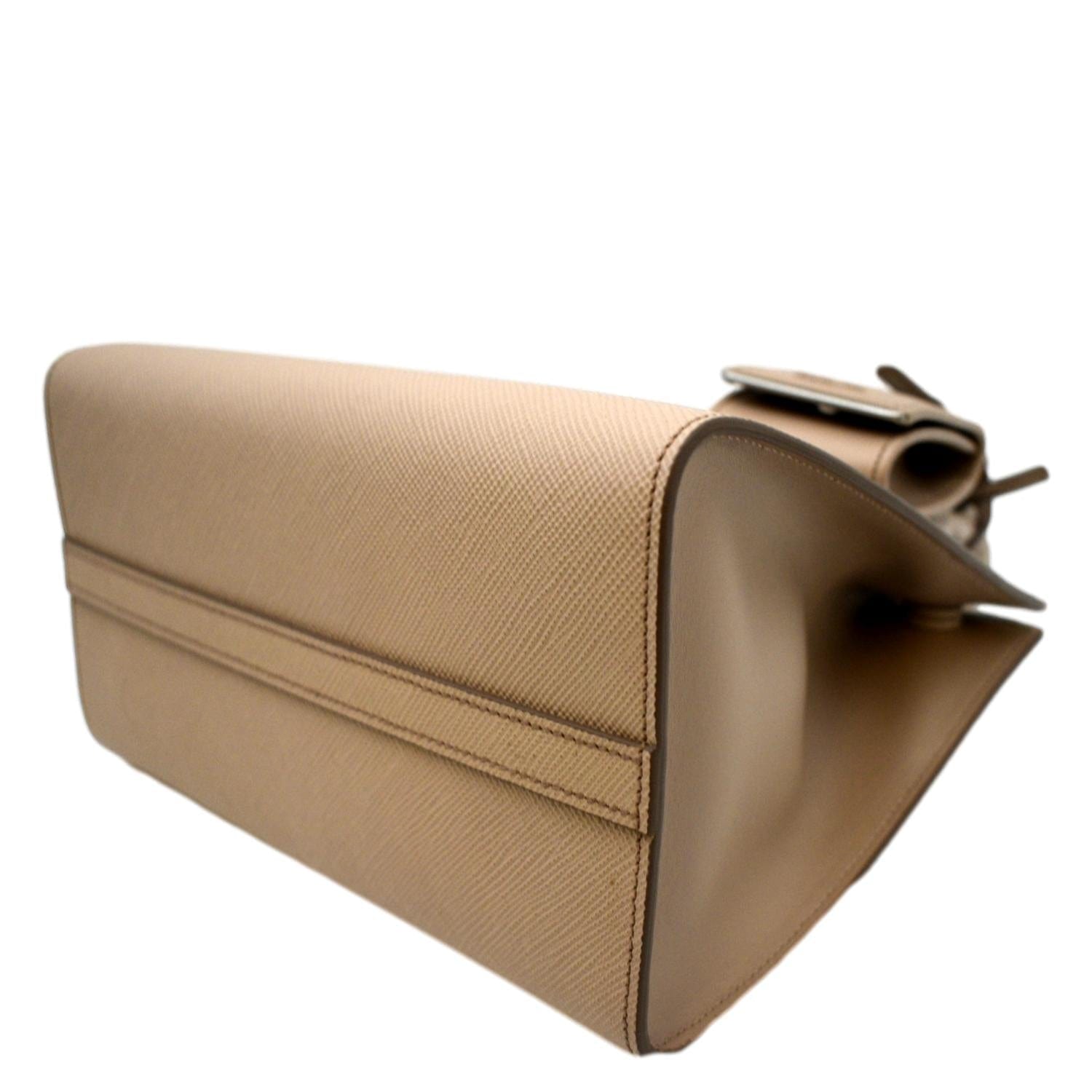 PRADA: Monochrome bag in saffiano leather - Blush Pink
