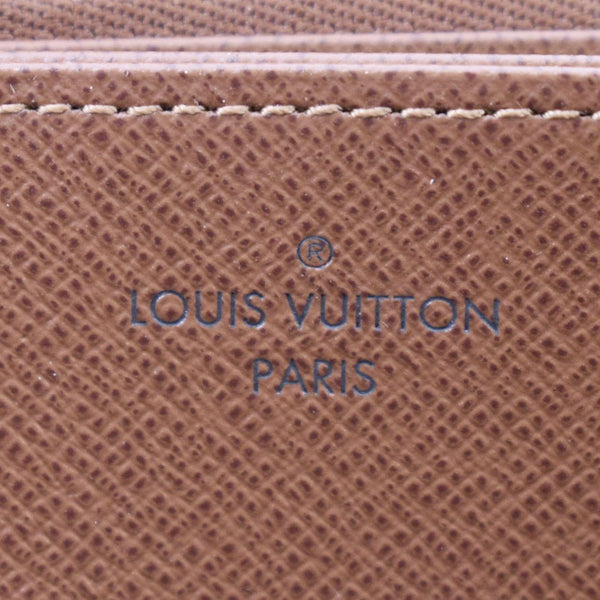 LOUIS VUITTON Zip Around Monogram Canvas Wallet Brown