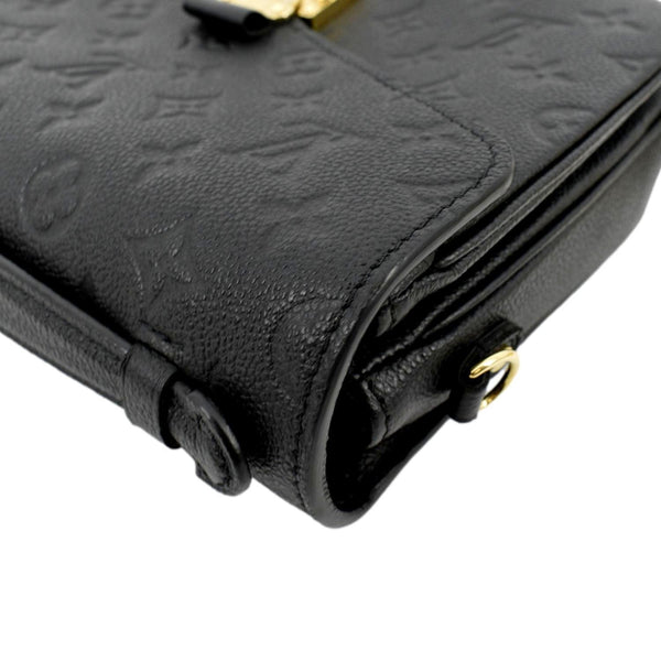 LOUIS VUITTON Metis Pochette Empreinte Leather Crossbody Bag Black