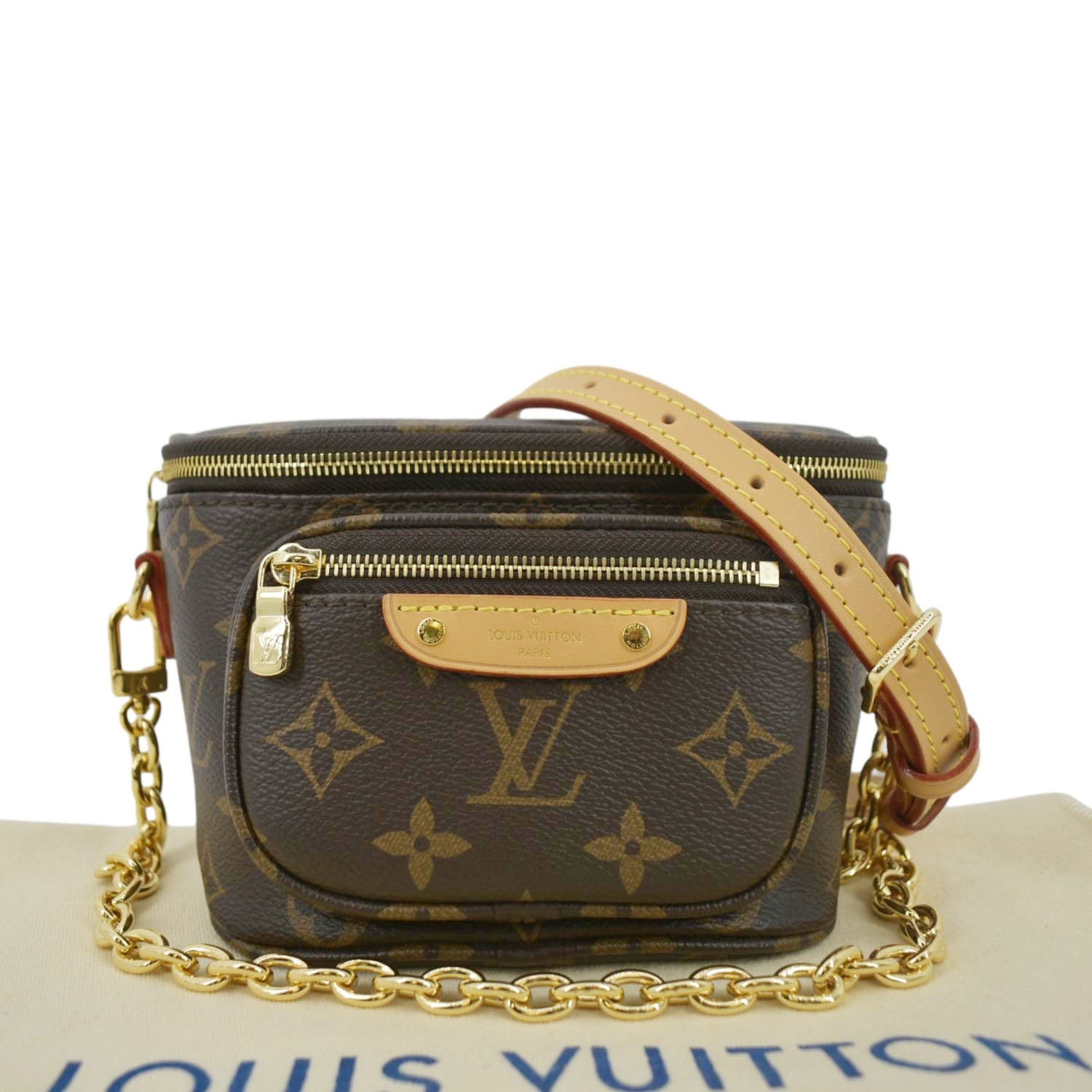 MI0168 Louis Vuitton Bumbag Brown Monogram Canvas Messenger Bag Fanny -  MyDesignerly