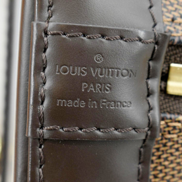 LOUIS VUITTON Alma BB Damier Ebene Satchel Crossbody Bag Brown