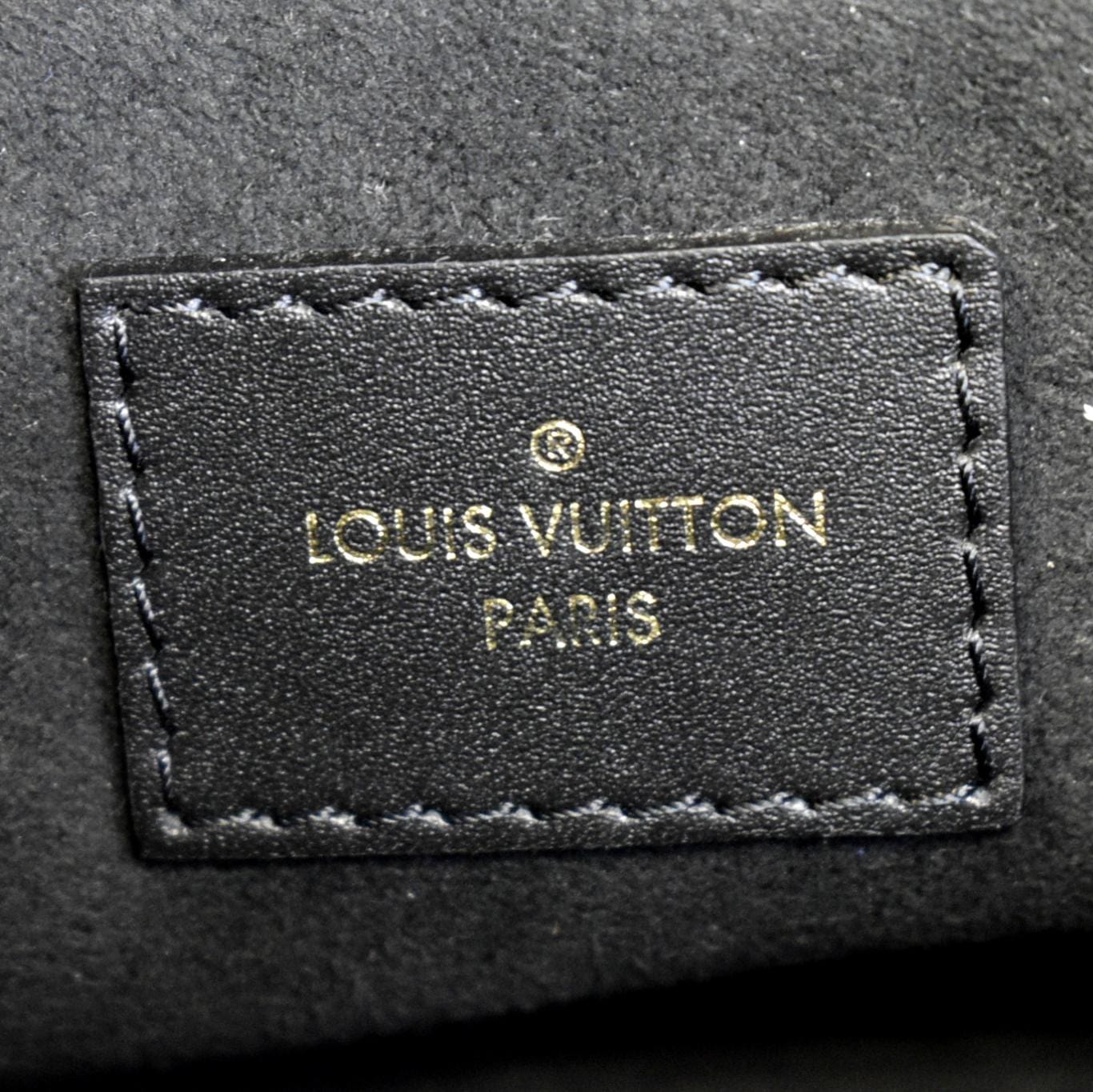 Louis+Vuitton+OnTheGo+Red+Interior+Tote+PM+Black+Leather for sale online