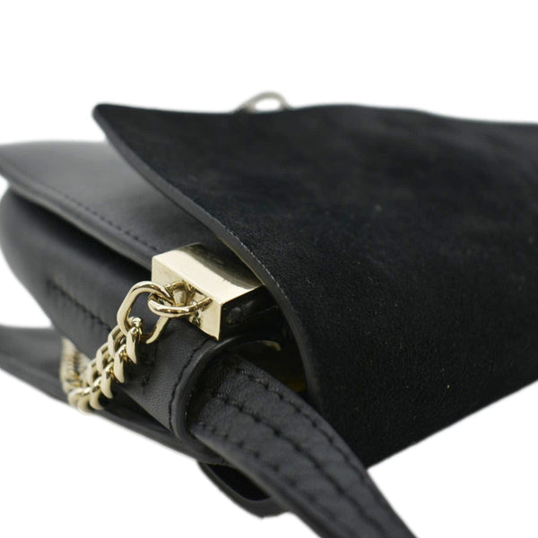 CHLOE Faye Small Suede Leather Shoulder Bag Black