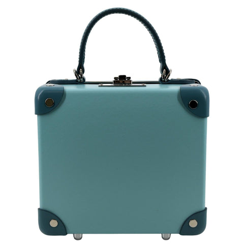 TIFFANY & CO Globe Trotter Leather Trunk Shoulder Bag Blue
