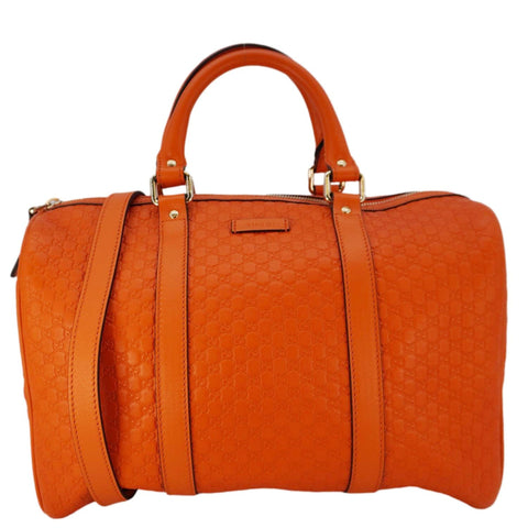 GUCCI GG Microguccissima Boston Travel Bag Orange 449646