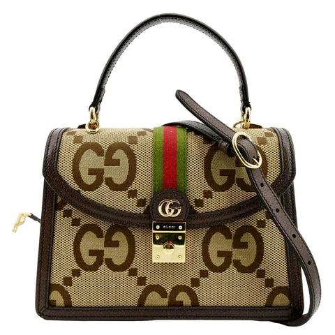 GUCCI Ophidia Small GG Canvas Tote Shoulder Bag Beige 651055
