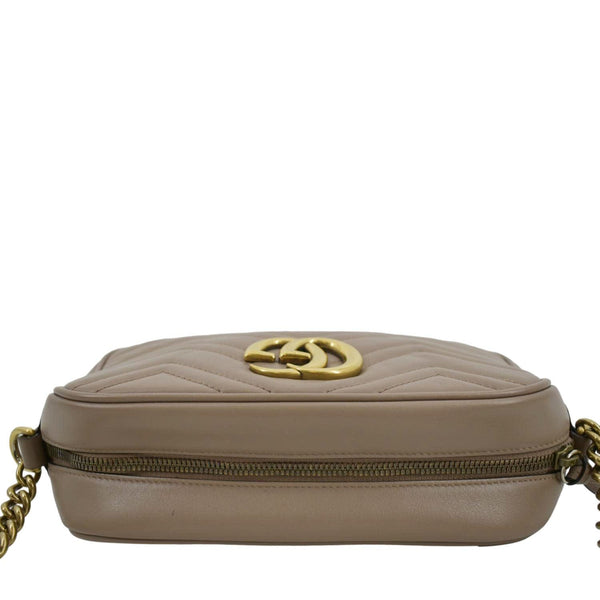 GUCCI GG Marmont Matelasse Leather Crossbody Bag Dusty Pink 447632