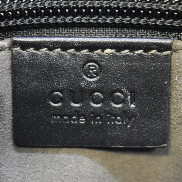 GUCCI GG Signature Leather Messenger Bag Black 406410