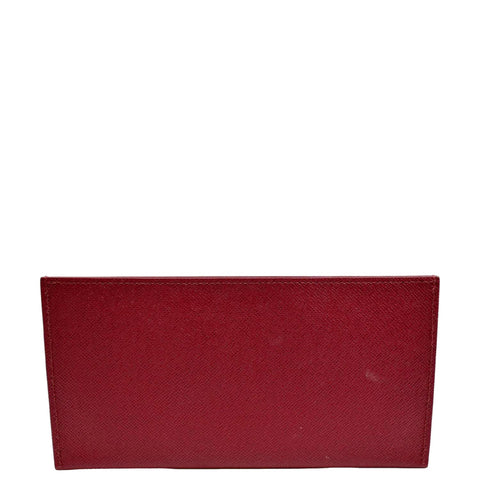 LOUIS VUITTON Insert Pouch Leather Card Holder Red