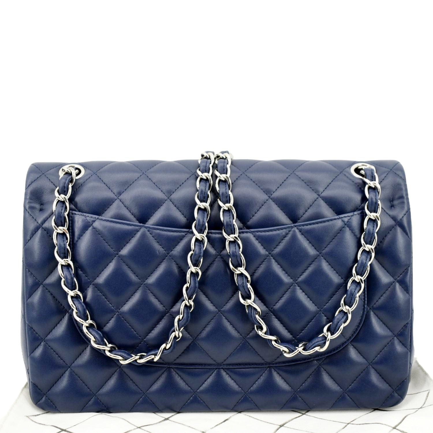 Chanel Flap Bag Vintage Navy Blue Chanel Bag Chanel Blue Caviar