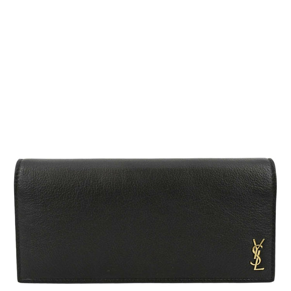 YVES SAINT LAURENT Flap Leather Wallet Black