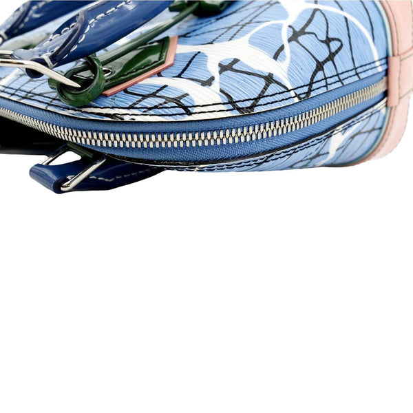 Louis Vuitton Alma BB Aqua Epi Leather Crossbody Bag - Top Left