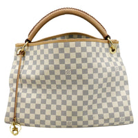 LOUIS VUITTON  Artsy MM Damier Azur Hobo Bag White