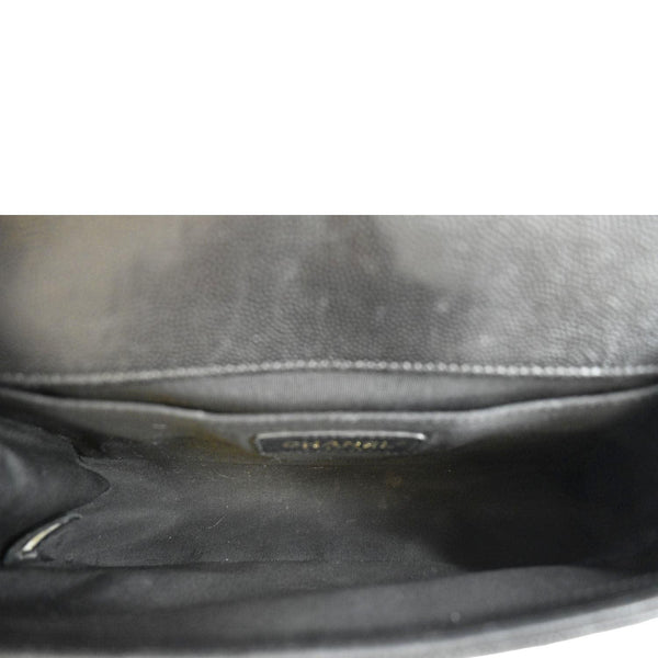 CHANEL Medium Boy Flap Caviar Quilted Leather Shoulder Bag Black