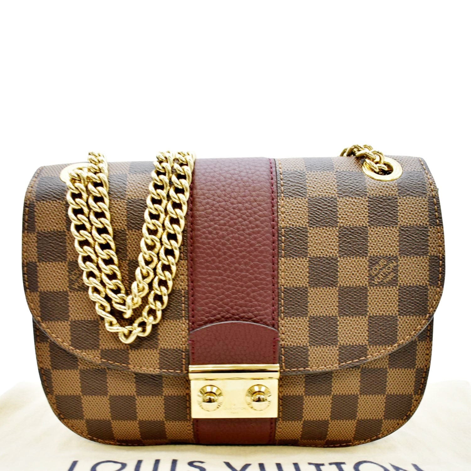 Louis Vuitton Wight Damier Ebene Shoulder Bag Brown