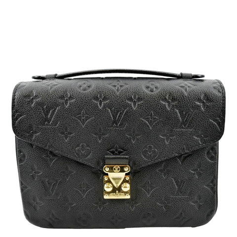 LOUIS VUITTON Metis Pochette Empreinte Leather Crossbody Bag Black