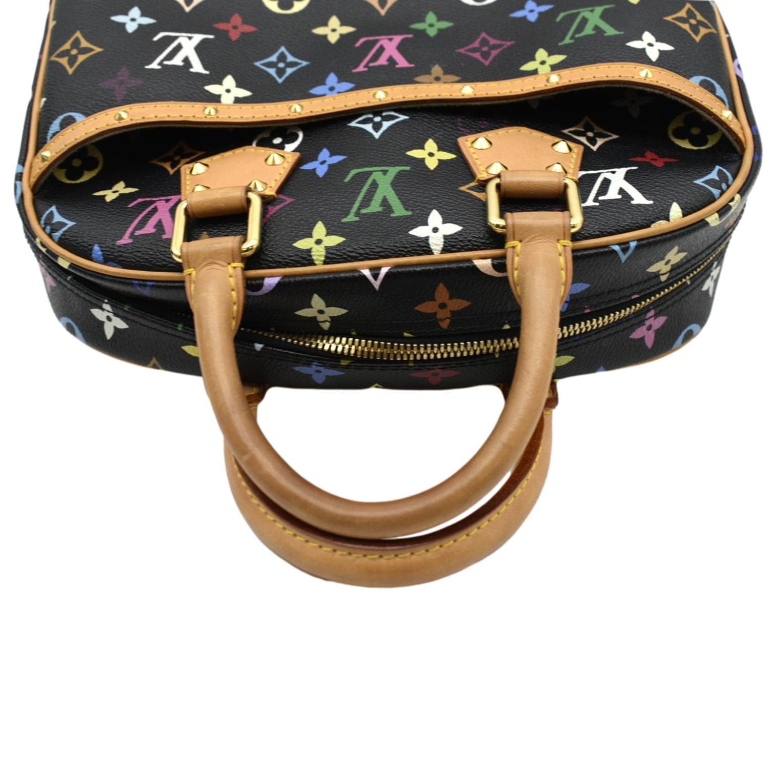 LOUIS VUITTON Trouville Monogram Canvas Satchel Bag Multicolor