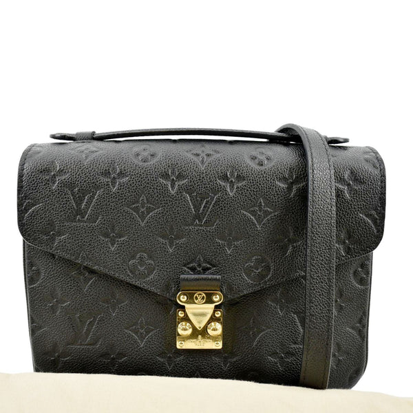 LOUIS VUITTON Metis Pochette Empreinte Leather Crossbody Bag Black
