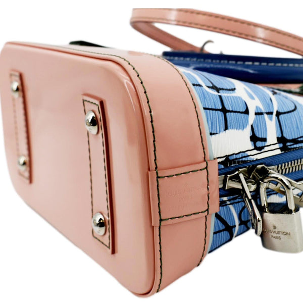 Louis Vuitton Alma BB Aqua Epi Leather Crossbody Bag - Bottom Right