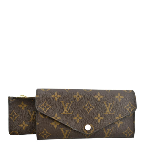 LOUIS VUITTON Josephine Monogram Canvas Wallet Rose Ballerine