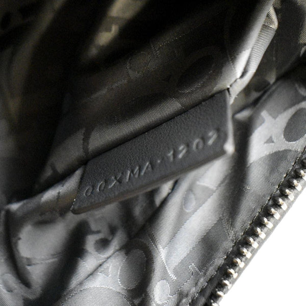 CHRISTIAN DIOR Scarab Calfskin Leather Crossbody Bag Grey