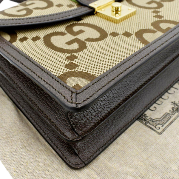 Gucci Ophidia Small GG Canvas Tote Shoulder Bag Beige Color - Bottom Left