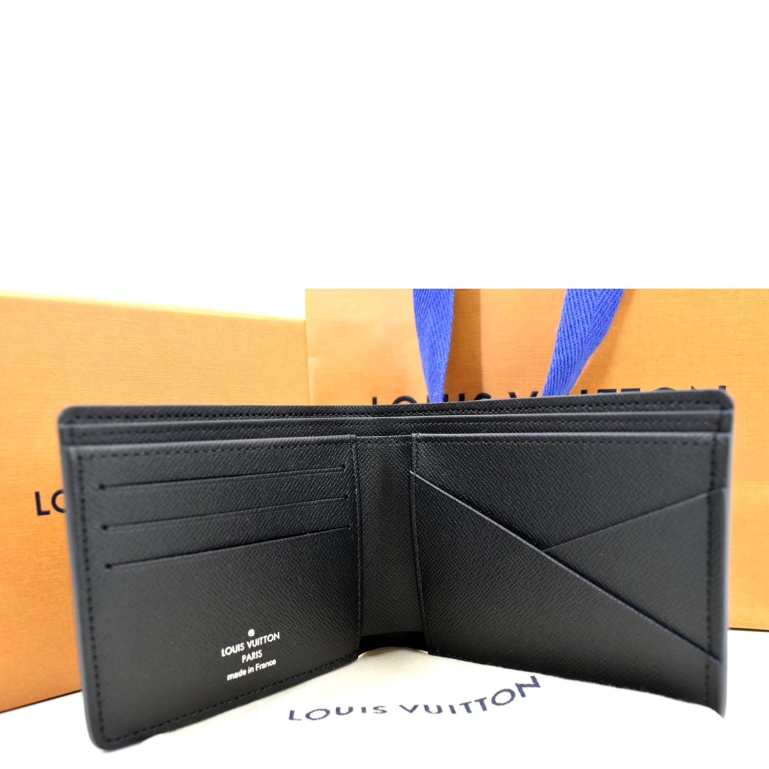 LOUIS VUITTON Monogram Eclipse Canvas Multiple Wallet Black/Grey