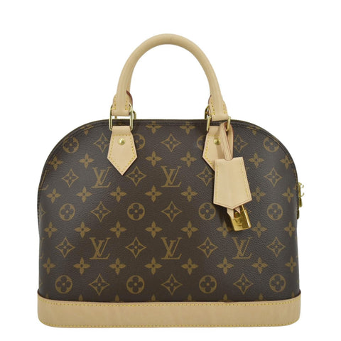 Louis Vuitton Blue Vernis Lisse and Brown Monogram Coated Canvas Alma BB