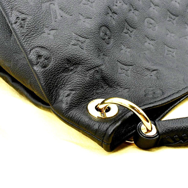 LOUIS VUITTON Artsy MM Empreinte Leather Hobo Bag Black